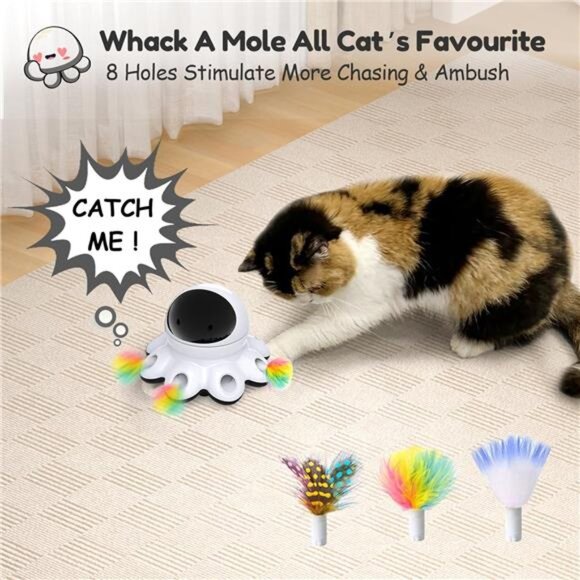 ORSDA Cat Laser Toy, 2-in-1 Interactive Automatic Motion Activated Moving 8 - Picture 4 of 7